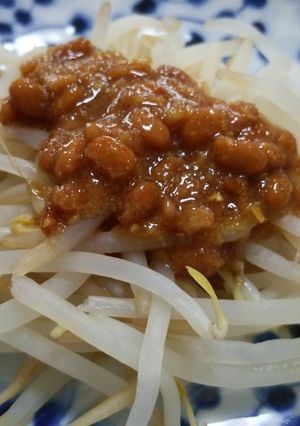 レンチンもやし＋甘辛生姜にんにく納豆だれ-レシピのメイン写真