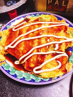 卵と葱のオムレツお好み焼き風-レシピのメイン写真