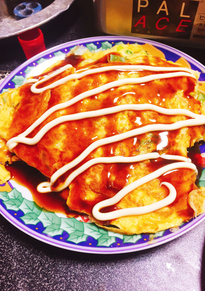 卵と葱のオムレツお好み焼き風-レシピのメイン写真