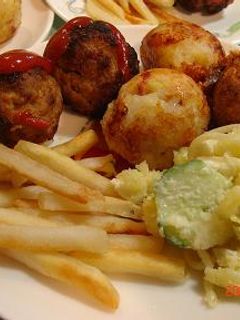 たこ焼き器でハンバーグ-レシピのメイン写真