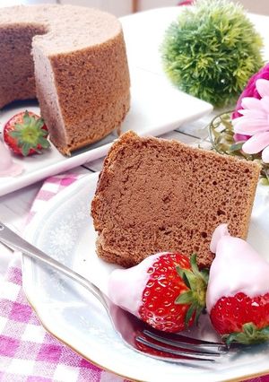 V.Dにも★米粉のココアシフォンケーキ★-レシピのメイン写真