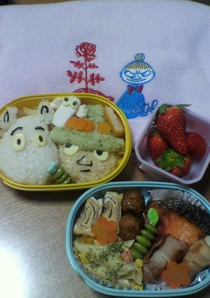 かんたんキャラ弁　ムーミン&スナフキン-レシピのメイン写真