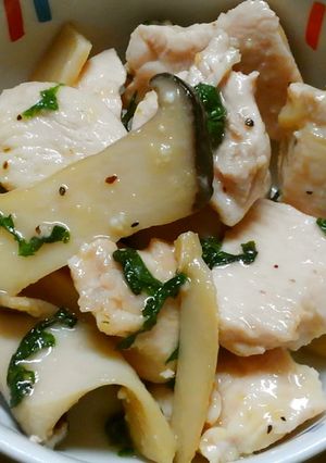 簡単！鶏むね肉ときのこの大葉 塩焼き♪-レシピのメイン写真
