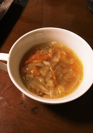 鍋底に残ったカレーでカレースープ-レシピのメイン写真
