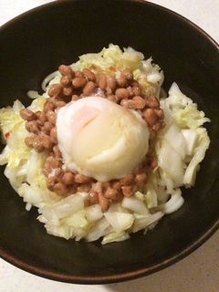 白菜の浅漬けが美味しい釜玉うどん-レシピのメイン写真