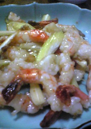 セロリと海老の中華炒め（天ノッチ風）-レシピのメイン写真