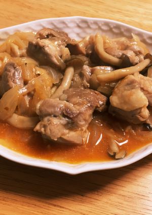 鶏肉としめじのケチャップ炒め-レシピのメイン写真