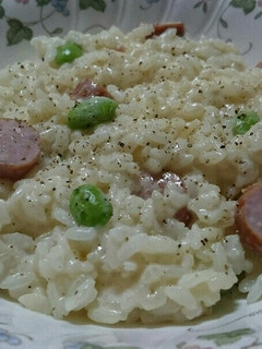 枝豆とウインナーのチーズリゾット-レシピのメイン写真