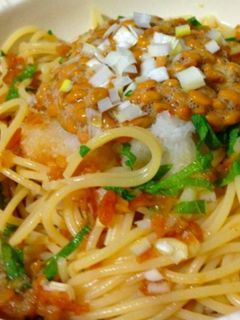 簡単 梅肉入り和風パスタ-レシピのメイン写真
