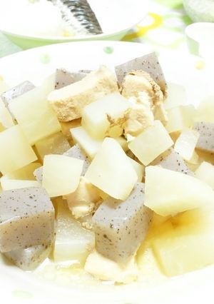 おでん風煮物（大根、蒟蒻、鶏ムネ肉）-レシピのメイン写真