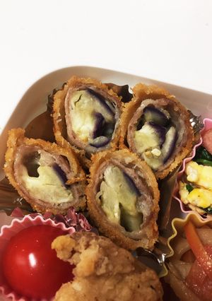 ナスとチーズの豚巻きフライ-レシピのメイン写真