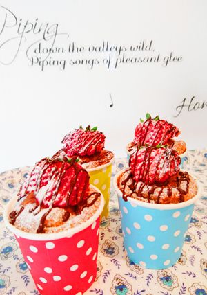バレンタイン♡ココアカップシフォンケーキ-レシピのメイン写真