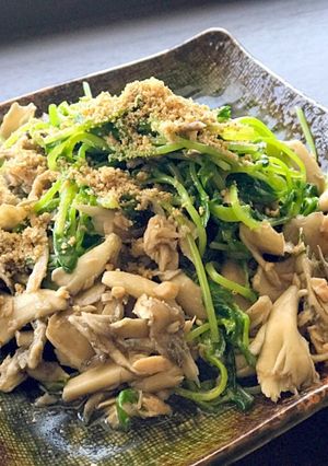 豆苗とキノコでレンチン★温サラダ-レシピのメイン写真