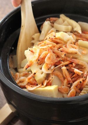 土鍋ご飯 桜エビと筍の炊き込み-レシピのメイン写真