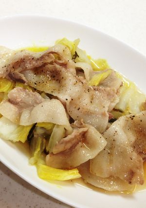 レンジでめちゃ旨*白菜と豚肉の塩昆布蒸し-レシピのメイン写真