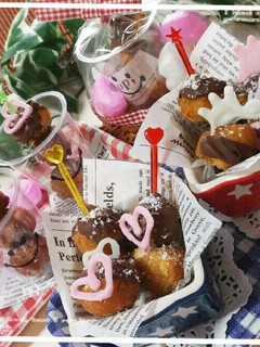 簡単♥計りいらずドーナツバレンタイン大量-レシピのメイン写真