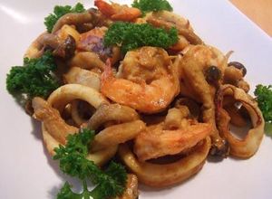イカと海老のカレーマヨネーズ炒め♪-レシピのメイン写真