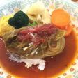 早生のロールキャベツ 温野菜添え