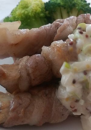 豚肉巻きエリンギのマスタードソース-レシピのメイン写真