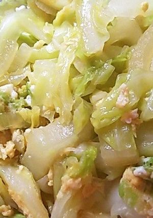 白菜とキャベツと玉ねぎの卵とじ-レシピのメイン写真