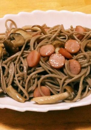 パスタ風 シメジのシャンタンお蕎麦-レシピのメイン写真
