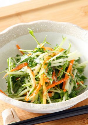 水菜のサラダ ミルクドレッシング和え-レシピのメイン写真
