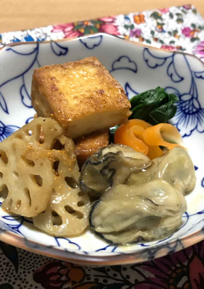 牡蠣と厚揚げの甘辛みそ炒め-レシピのメイン写真