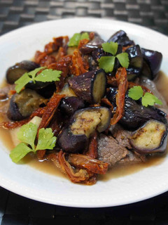 ドライトマトと茄子の牛肉炒め-レシピのメイン写真