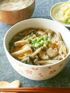ランチにも♪卵1個のきのこあんかけ丼-レシピのメイン写真