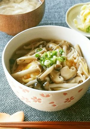ランチにも♪卵1個のきのこあんかけ丼-レシピのメイン写真