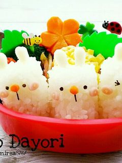 簡単!キャラ弁☆俵型でウサギちゃん-レシピのメイン写真