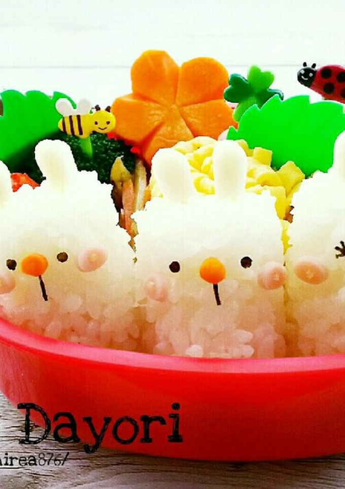 簡単！キャラ弁☆俵型でウサギちゃん-レシピのメイン写真