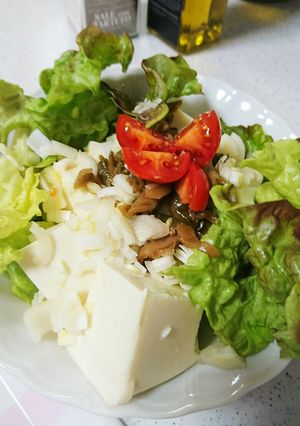 簡単♪豆腐サラダ☆ザーサイ&塩ごま油！-レシピのメイン写真