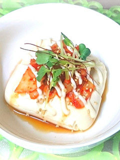 簡単☆レンジでふるふる温奴!マヨキム味♪-レシピのメイン写真