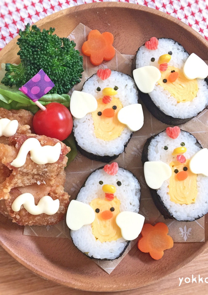 恵方巻☆簡単♩巻き寿司☆酉年♩キャラ弁-レシピのメイン写真