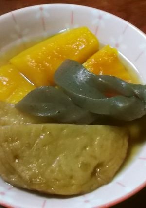 カボチャと揚げ天とコンニャクの煮物-レシピのメイン写真
