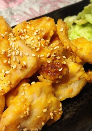 やわらか絶品☆鶏むね肉のコチュマヨ炒め-レシピのメイン写真