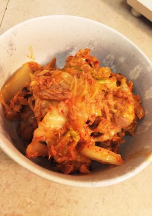 ダイエットに！ツナとキムチ納豆on豆腐-レシピのメイン写真