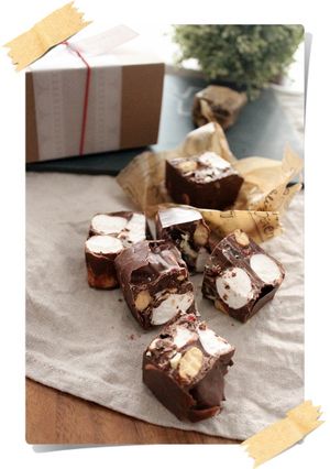 簡単☆マシュマロ&ナッツのキューブチョコ-レシピのメイン写真