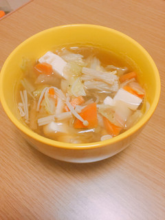 鰹節入り!和風豆腐スープ-レシピのメイン写真