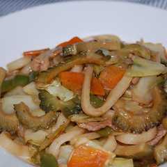 ゴーヤ入り焼きうどん-レシピのメイン写真
