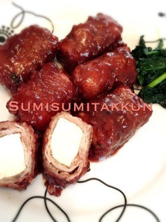 牛肉の焼き豆腐巻き♪梅ワイン煮☆-レシピのメイン写真