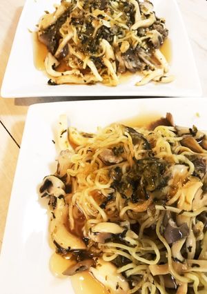 高菜とあわび茸の★かたやきそば餡かけ★-レシピのメイン写真