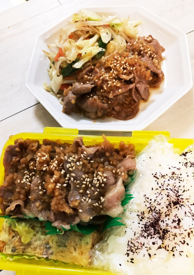 生姜焼き弁当と♪晩のおかず♪-レシピのメイン写真