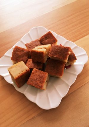 バナナ入り★ミニミニキューブケーキ！-レシピのメイン写真