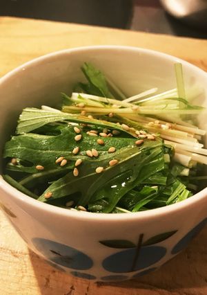 青じそドレッシングの水菜サラダ☆美容にも-レシピのメイン写真