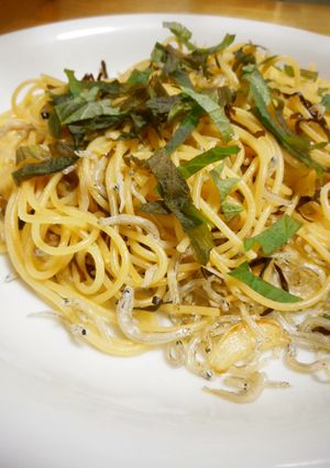 じゃこと塩昆布のしそ風味パスタ-レシピのメイン写真
