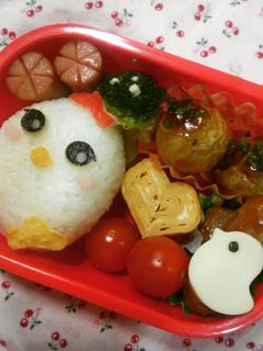 キャラ弁☆2017干支☆おすましにわとり-レシピのメイン写真