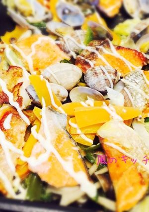 うまみたっぷり♪魚介のちゃんちゃん焼き-レシピのメイン写真