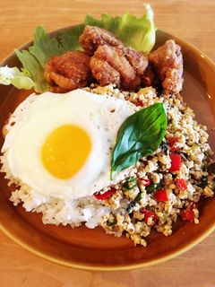 豆腐でカサ増しヘルシー♪ガパオライス-レシピのメイン写真